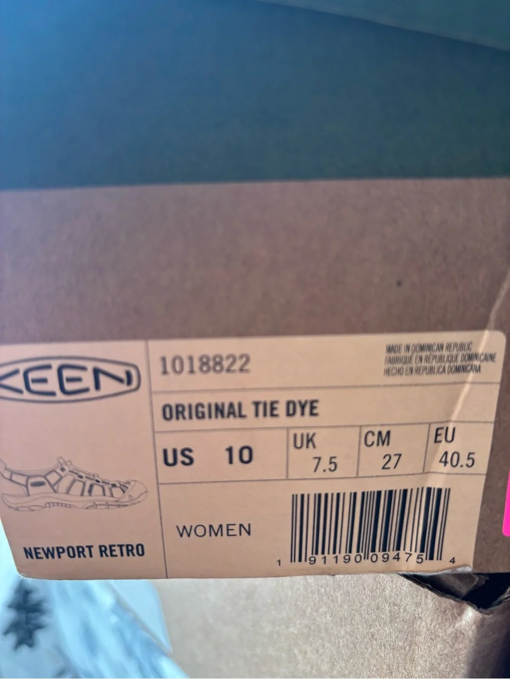 Keen Men's Black Sandals with Rainbow Straps